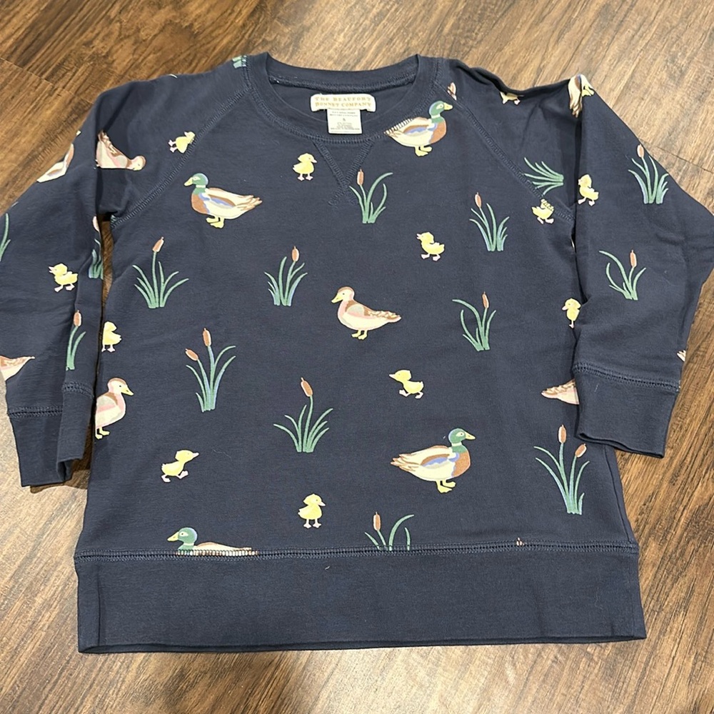 LIKE NEW Beaufort Bonnet Co. Ducks French Terry Knit Top Size 5